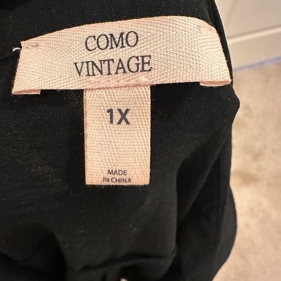 Como Vintage Black Utility Shacket with Lapel Collar - Picture 3 of 3